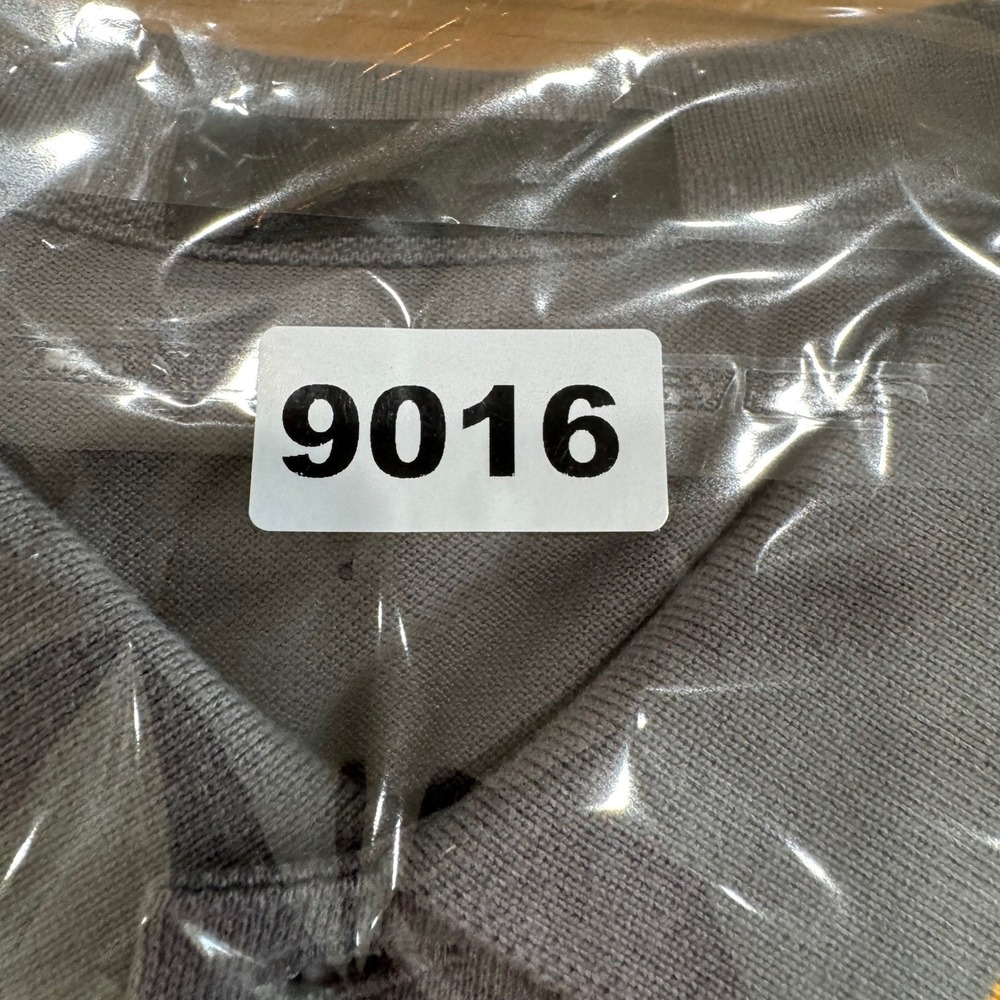 Prada Mens XL Polo Shirt Grey Yellow Panther Embroidered Tipped Cotton Pique - Picture 12 of 12